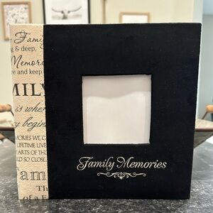 New! Sueded Black/Khaki 160 Picture Family Memories Fabric Photo Album